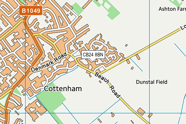 CB24 8BN map - OS VectorMap District (Ordnance Survey)