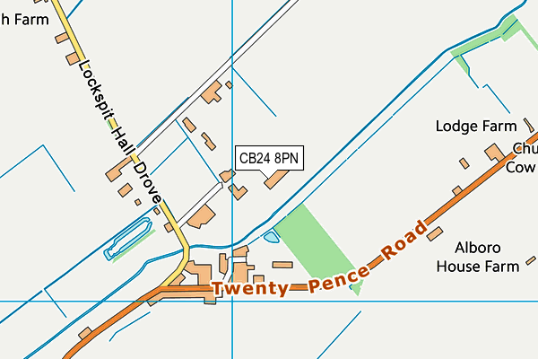 CB24 8PN map - OS VectorMap District (Ordnance Survey)