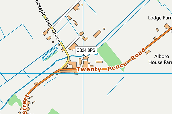 CB24 8PS map - OS VectorMap District (Ordnance Survey)