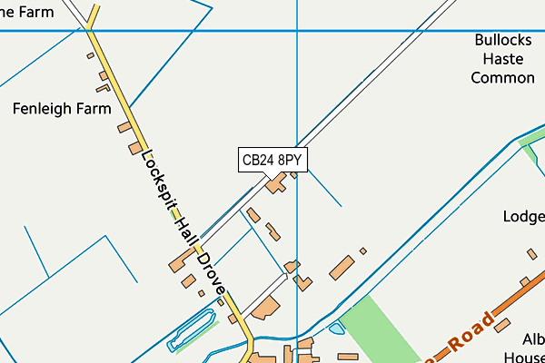 CB24 8PY map - OS VectorMap District (Ordnance Survey)