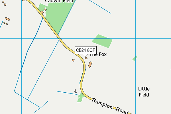 CB24 8QF map - OS VectorMap District (Ordnance Survey)