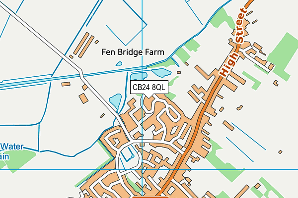 CB24 8QL map - OS VectorMap District (Ordnance Survey)