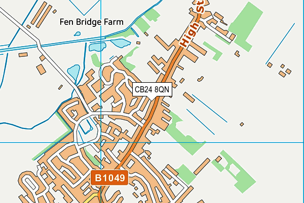 CB24 8QN map - OS VectorMap District (Ordnance Survey)