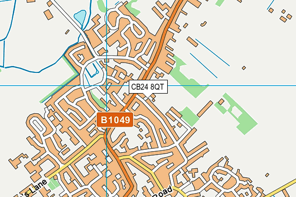 CB24 8QT map - OS VectorMap District (Ordnance Survey)