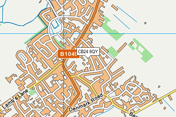 CB24 8QY map - OS VectorMap District (Ordnance Survey)