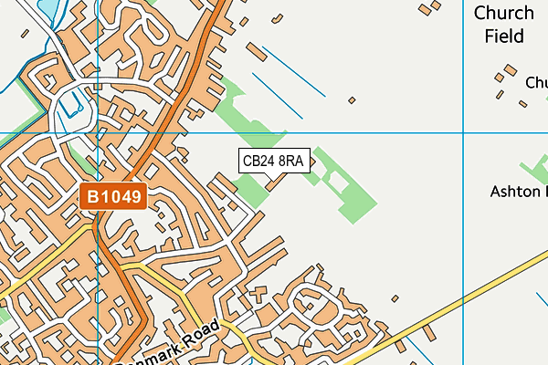 CB24 8RA map - OS VectorMap District (Ordnance Survey)