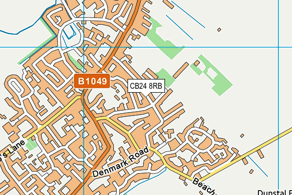 CB24 8RB map - OS VectorMap District (Ordnance Survey)