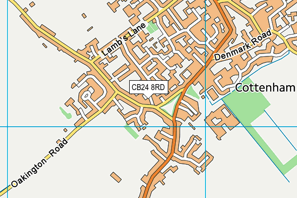 CB24 8RD map - OS VectorMap District (Ordnance Survey)