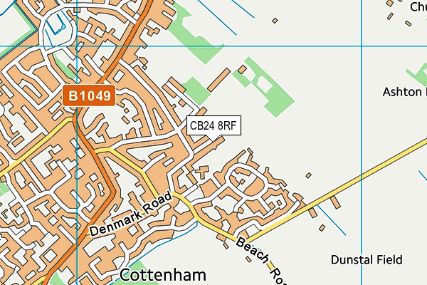 CB24 8RF map - OS VectorMap District (Ordnance Survey)