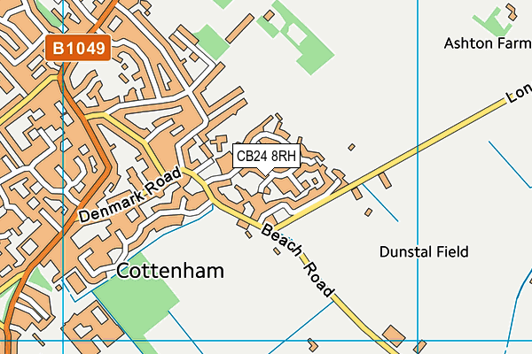 CB24 8RH map - OS VectorMap District (Ordnance Survey)