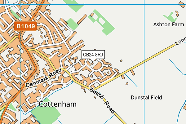 CB24 8RJ map - OS VectorMap District (Ordnance Survey)