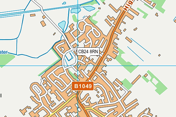 CB24 8RN map - OS VectorMap District (Ordnance Survey)