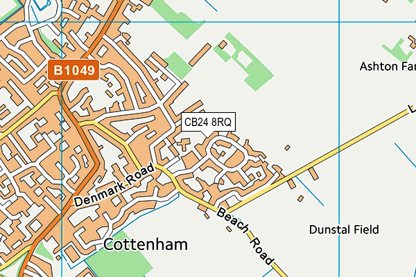 CB24 8RQ map - OS VectorMap District (Ordnance Survey)