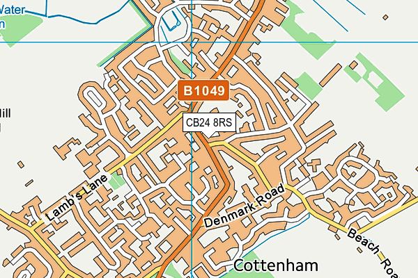 CB24 8RS map - OS VectorMap District (Ordnance Survey)