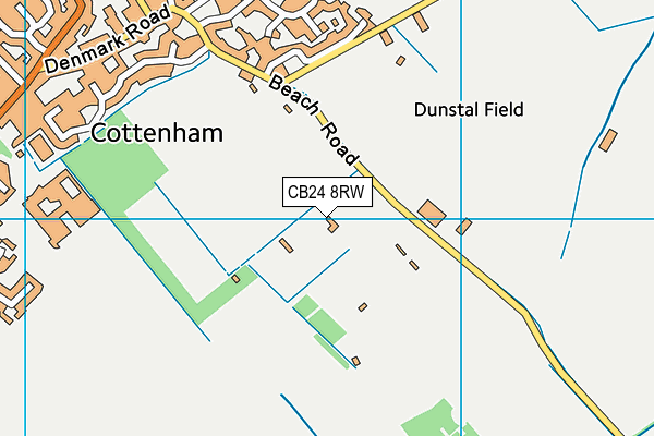 CB24 8RW map - OS VectorMap District (Ordnance Survey)