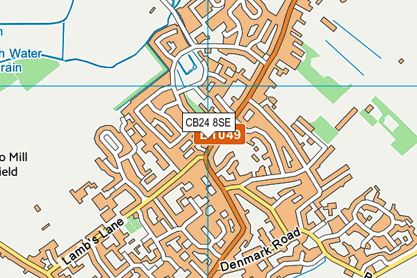 CB24 8SE map - OS VectorMap District (Ordnance Survey)
