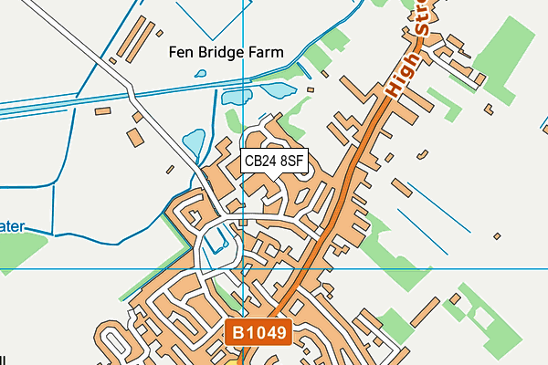 CB24 8SF map - OS VectorMap District (Ordnance Survey)