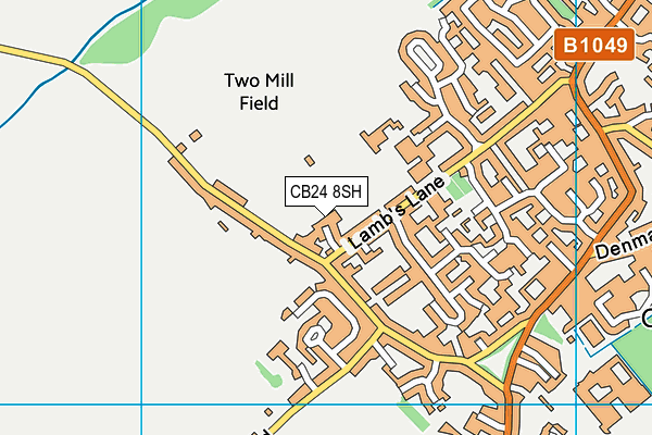 CB24 8SH map - OS VectorMap District (Ordnance Survey)