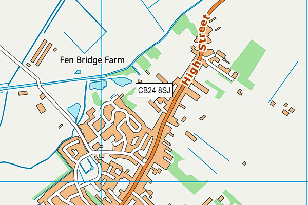 CB24 8SJ map - OS VectorMap District (Ordnance Survey)