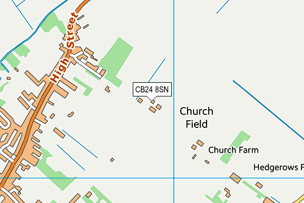CB24 8SN map - OS VectorMap District (Ordnance Survey)