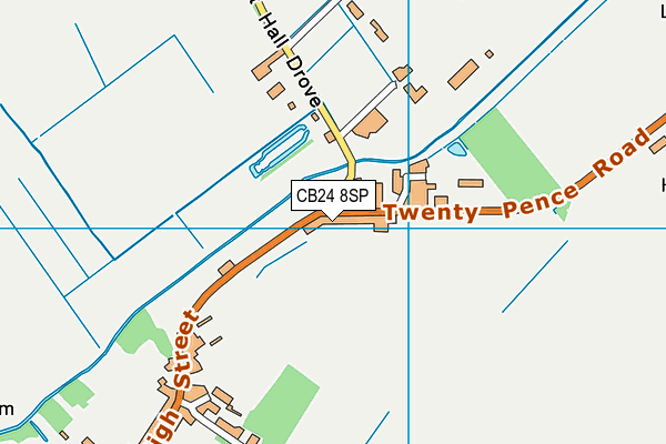 CB24 8SP map - OS VectorMap District (Ordnance Survey)