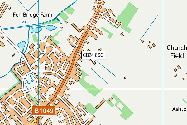 CB24 8SQ map - OS VectorMap District (Ordnance Survey)