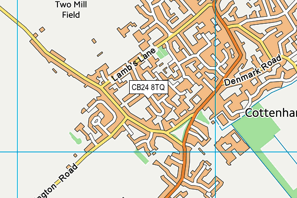 CB24 8TQ map - OS VectorMap District (Ordnance Survey)