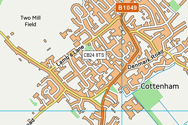 CB24 8TS map - OS VectorMap District (Ordnance Survey)