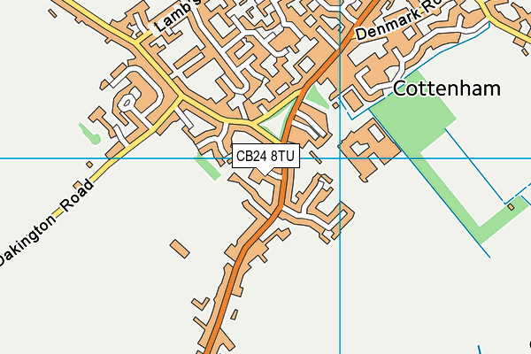 CB24 8TU map - OS VectorMap District (Ordnance Survey)
