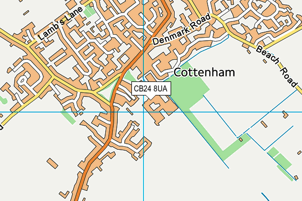 Cottenham & District Sports Centre map (CB24 8UA) - OS VectorMap District (Ordnance Survey)