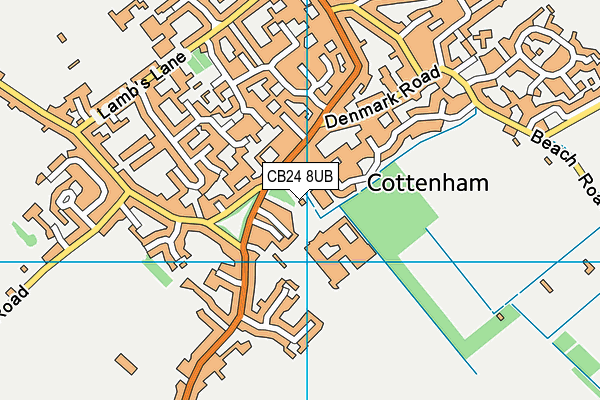 CB24 8UB map - OS VectorMap District (Ordnance Survey)
