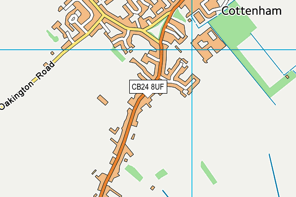 CB24 8UF map - OS VectorMap District (Ordnance Survey)