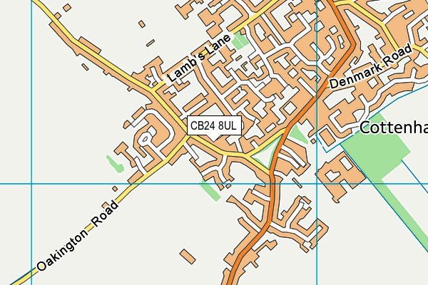CB24 8UL map - OS VectorMap District (Ordnance Survey)