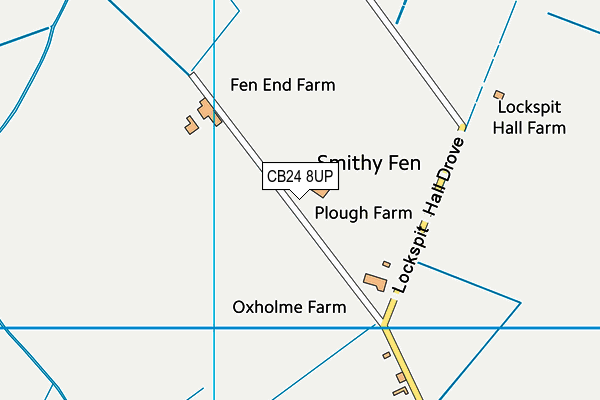 CB24 8UP map - OS VectorMap District (Ordnance Survey)