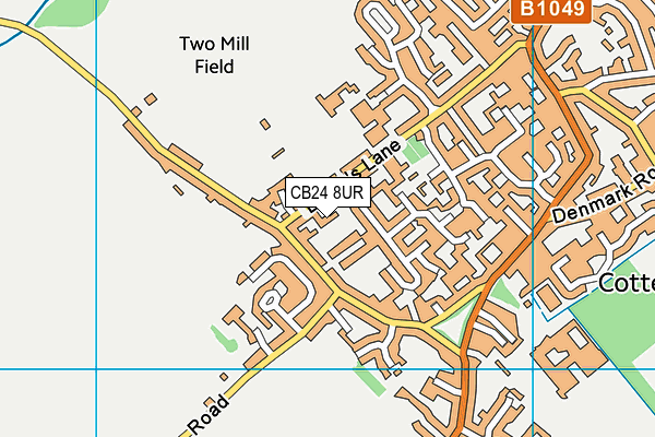 CB24 8UR map - OS VectorMap District (Ordnance Survey)