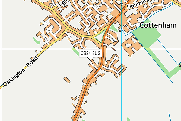 CB24 8US map - OS VectorMap District (Ordnance Survey)