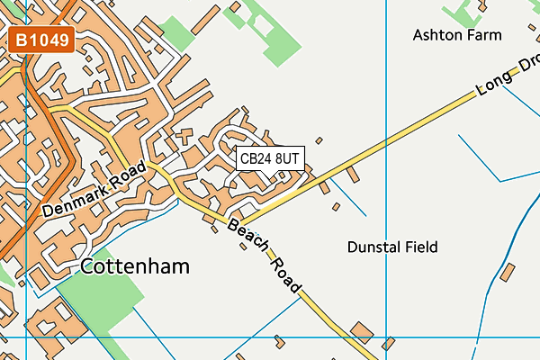 CB24 8UT map - OS VectorMap District (Ordnance Survey)