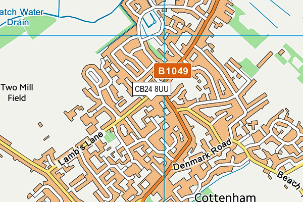 CB24 8UU map - OS VectorMap District (Ordnance Survey)