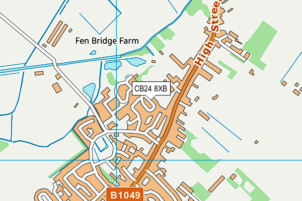 CB24 8XB map - OS VectorMap District (Ordnance Survey)