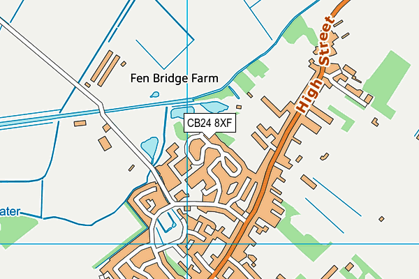 CB24 8XF map - OS VectorMap District (Ordnance Survey)