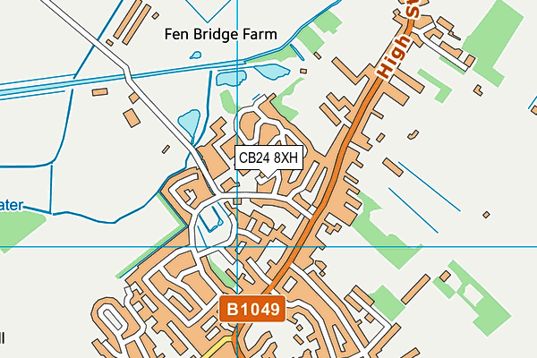 CB24 8XH map - OS VectorMap District (Ordnance Survey)