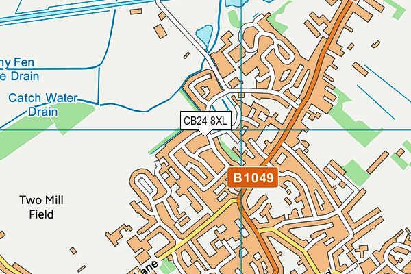 CB24 8XL map - OS VectorMap District (Ordnance Survey)