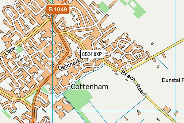 CB24 8XP map - OS VectorMap District (Ordnance Survey)