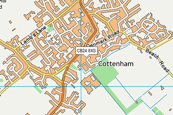CB24 8XS map - OS VectorMap District (Ordnance Survey)