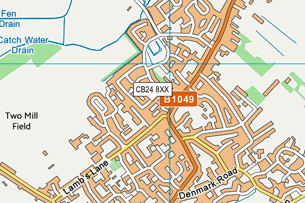 CB24 8XX map - OS VectorMap District (Ordnance Survey)