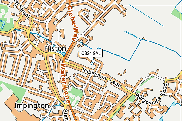 CB24 9AL map - OS VectorMap District (Ordnance Survey)