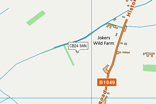 CB24 9AN map - OS VectorMap District (Ordnance Survey)