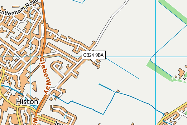 CB24 9BA map - OS VectorMap District (Ordnance Survey)