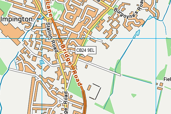 Histon And Impington Recreation Ground map (CB24 9EL) - OS VectorMap District (Ordnance Survey)