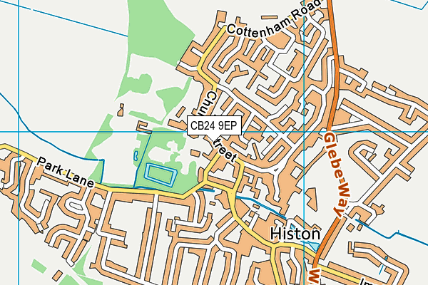 CB24 9EP map - OS VectorMap District (Ordnance Survey)